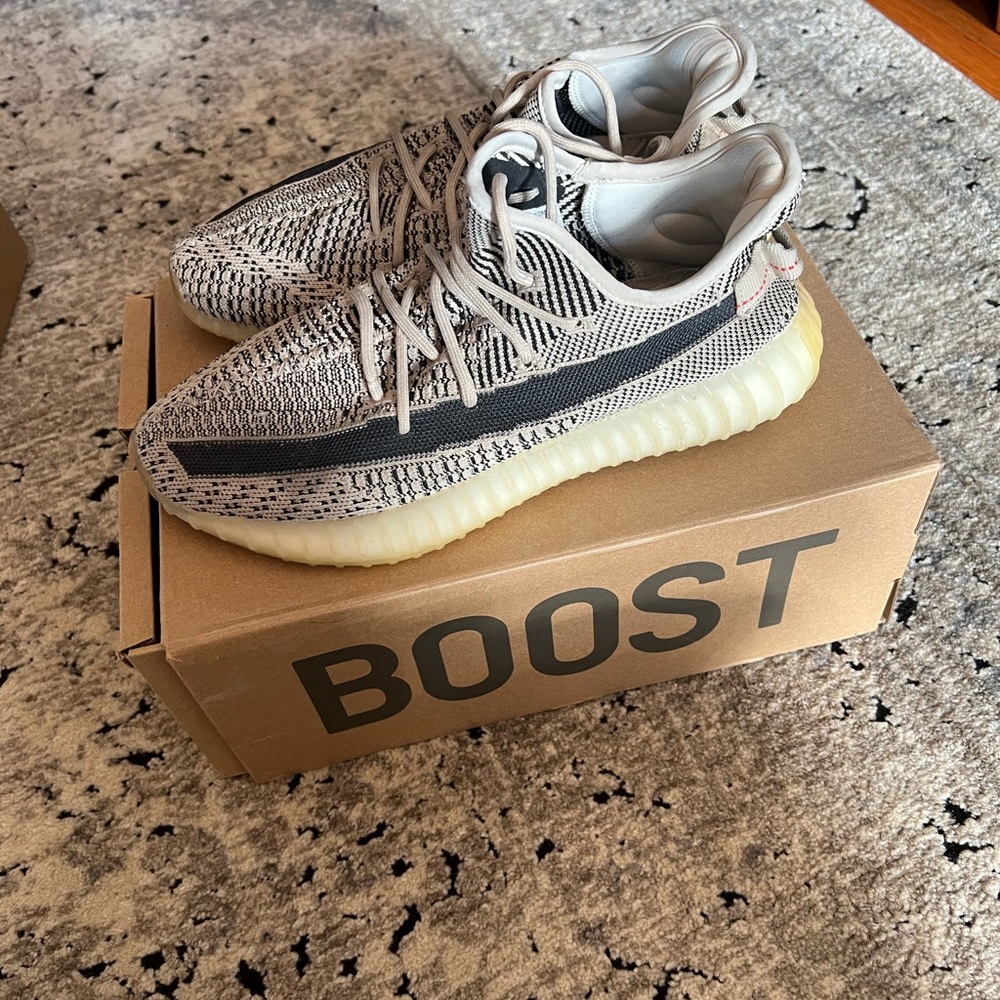 Yeezy Boost 350 V2 Black and Cream Sneakers